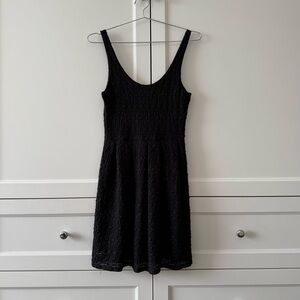 Aqua Black Mini Dress Scoop Neck Sleeveless